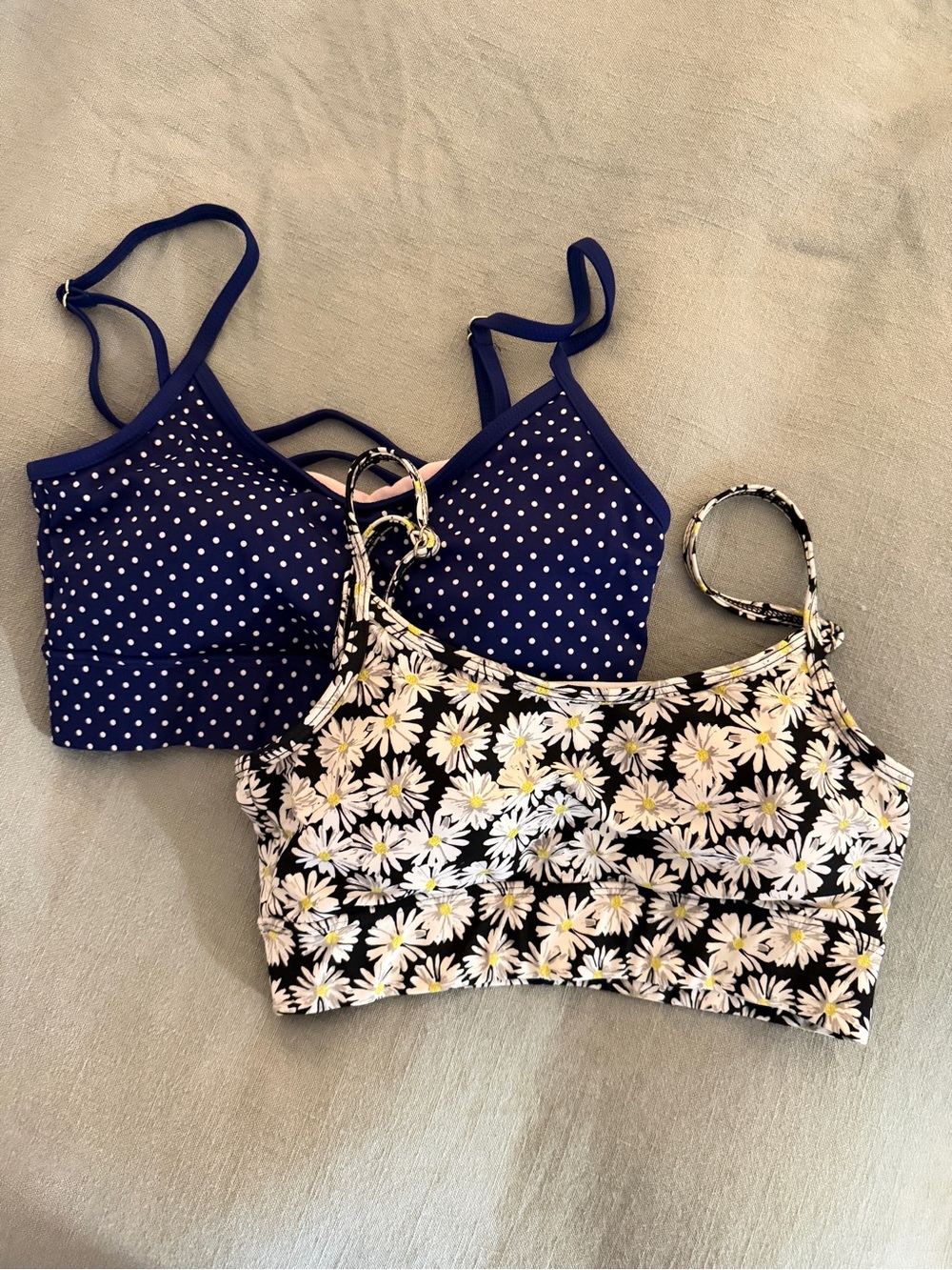 Lime Ricki Black Daisy Swim Bralette